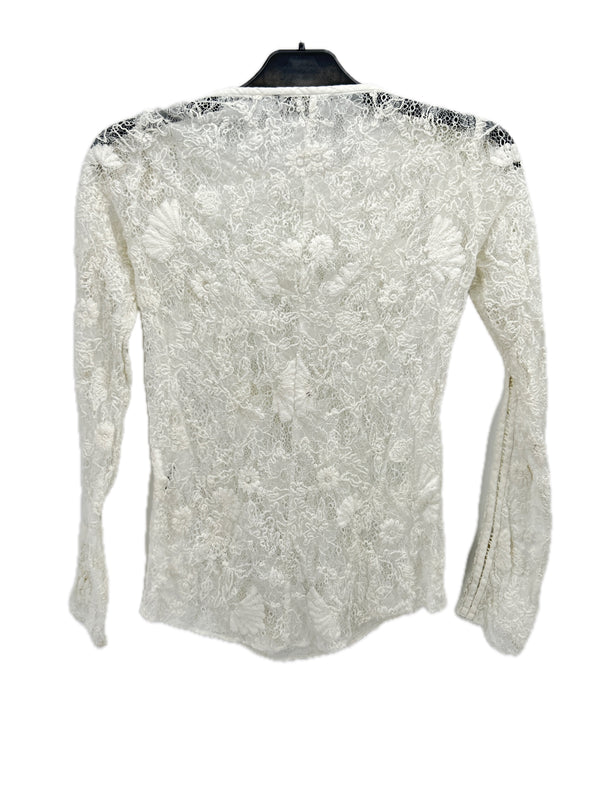 Top en dentelle blanche