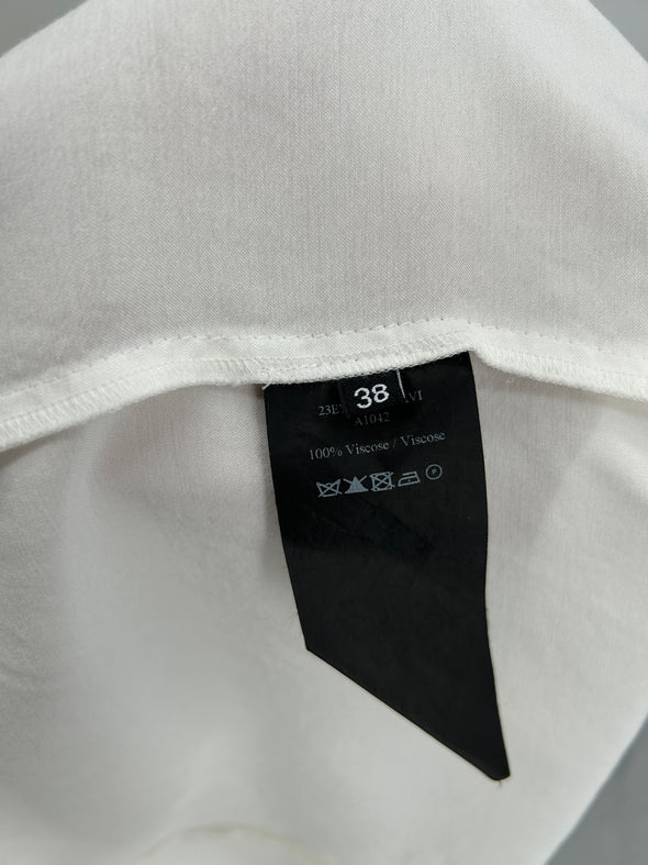 Top satiné blanc