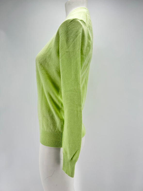 Pull en cachemire vert