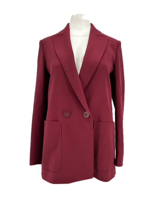Blazer en laine bordeaux
