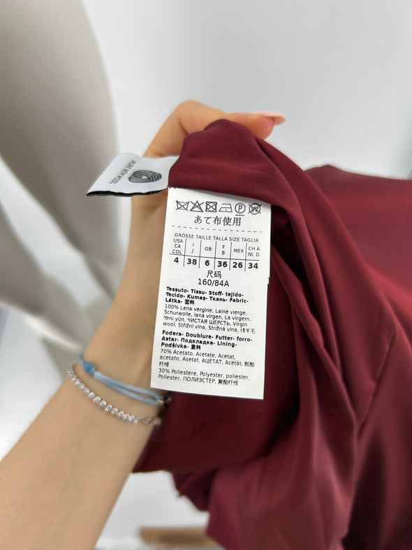 Blazer en laine bordeaux