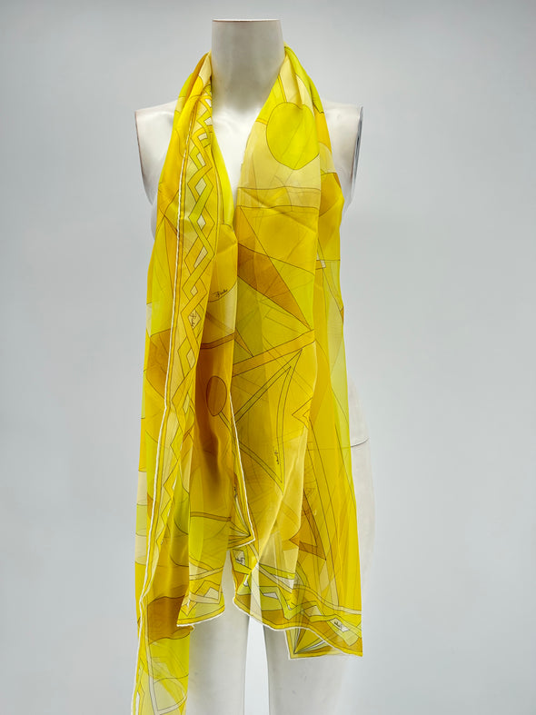 Foulard léger jaune