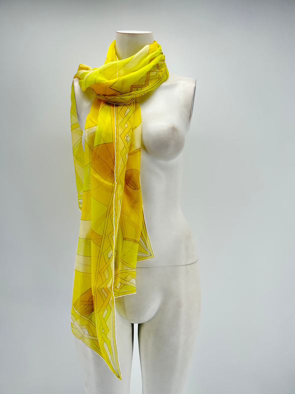 Foulard léger jaune