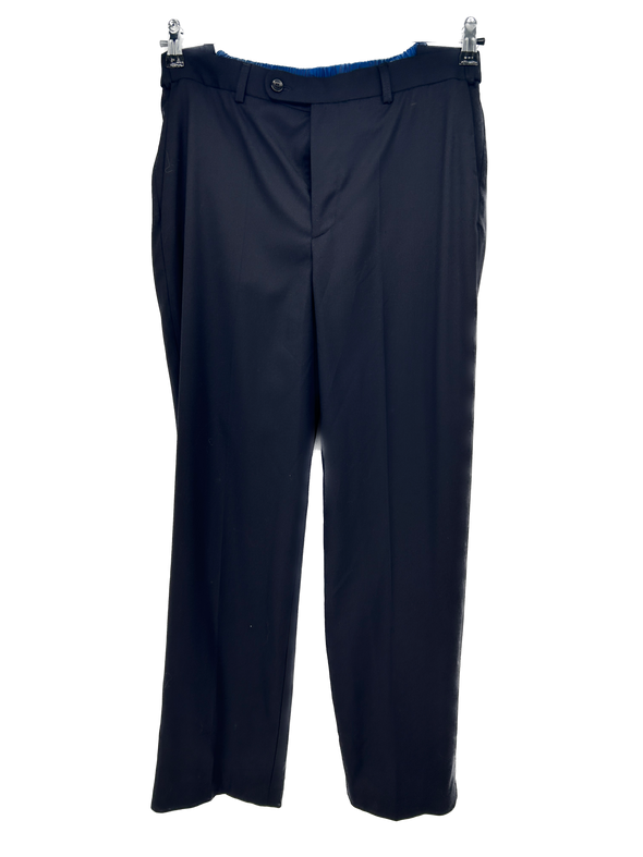 Pantalon noir à détail bleu