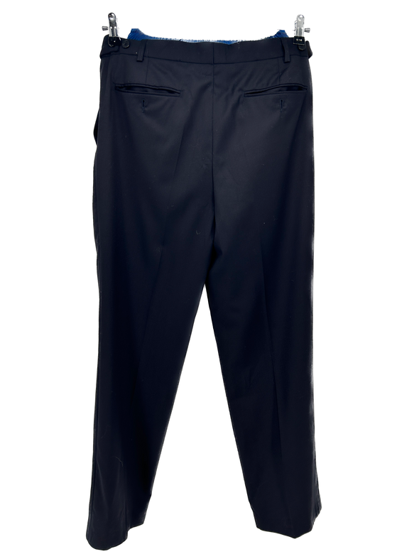 Pantalon noir à détail bleu