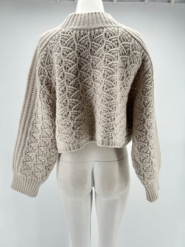 Pull crème en laine