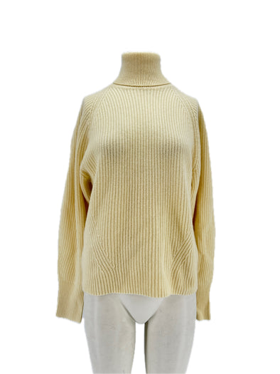 Pull col roulé en laine et cachemire