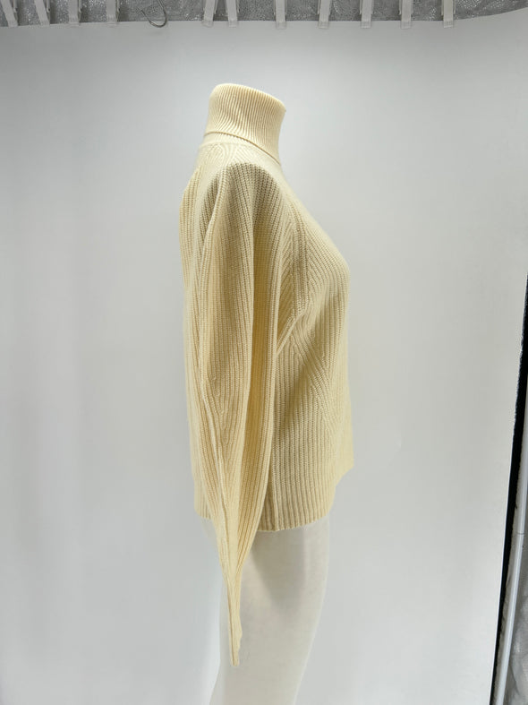 Pull col roulé en laine et cachemire