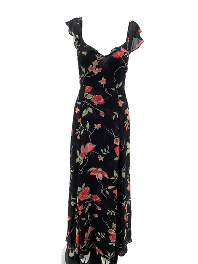 Robe longue fleurie