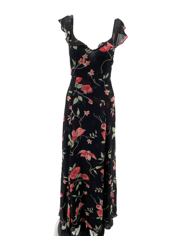 Robe longue fleurie