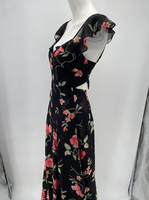 Robe longue fleurie