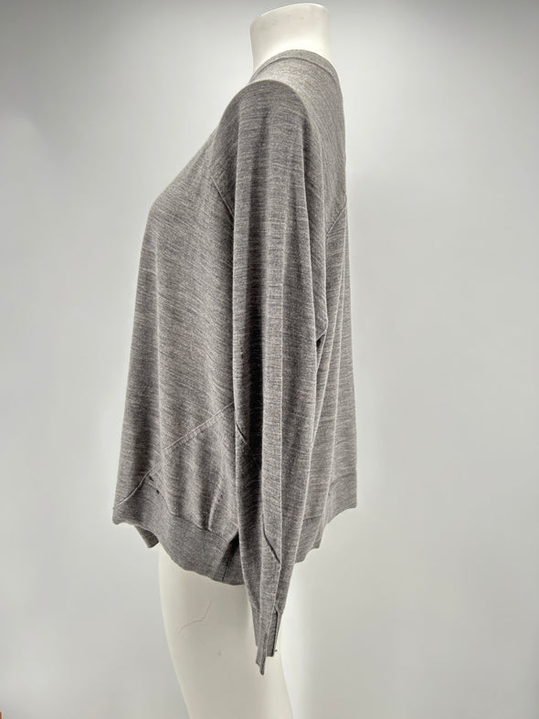 Pull en laine gris