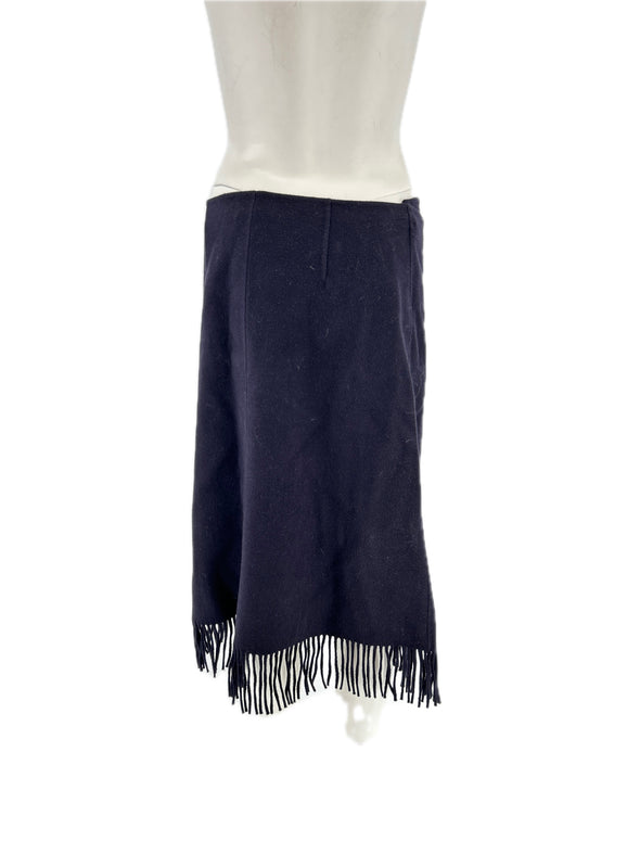 Jupe marine en laine