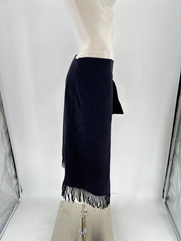 Jupe marine en laine