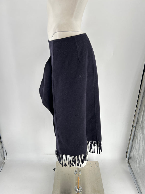 Jupe marine en laine