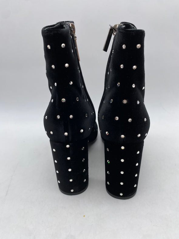 Boots en velours et strass