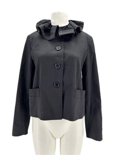 Veste noire avec col claudine