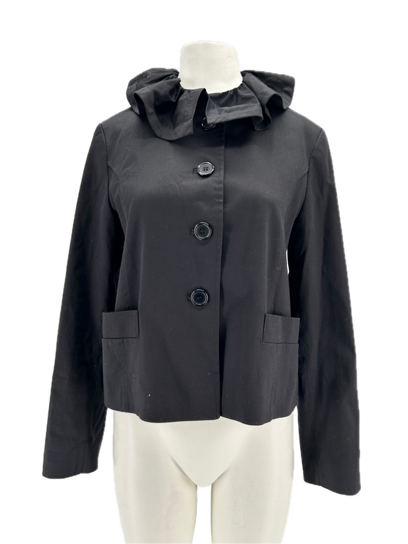 Veste noire avec col claudine