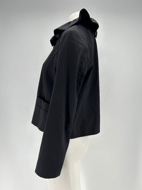 Veste noire avec col claudine