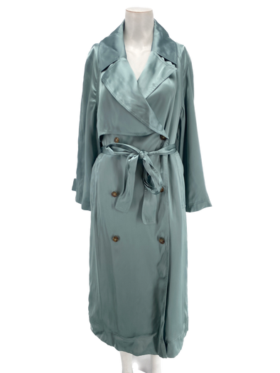 Trench "Lonna" bleu satiné