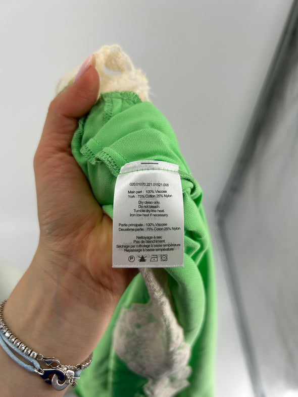 Jupe satinée verte