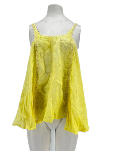 Top en lin jaune