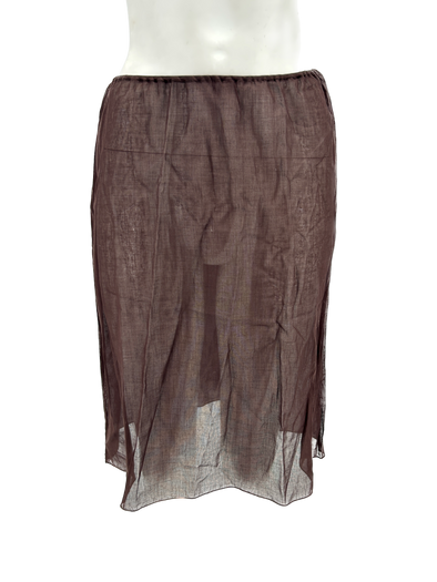 Jupe transparente marron