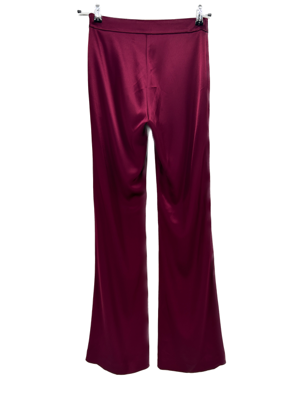 Pantalon évasé prune