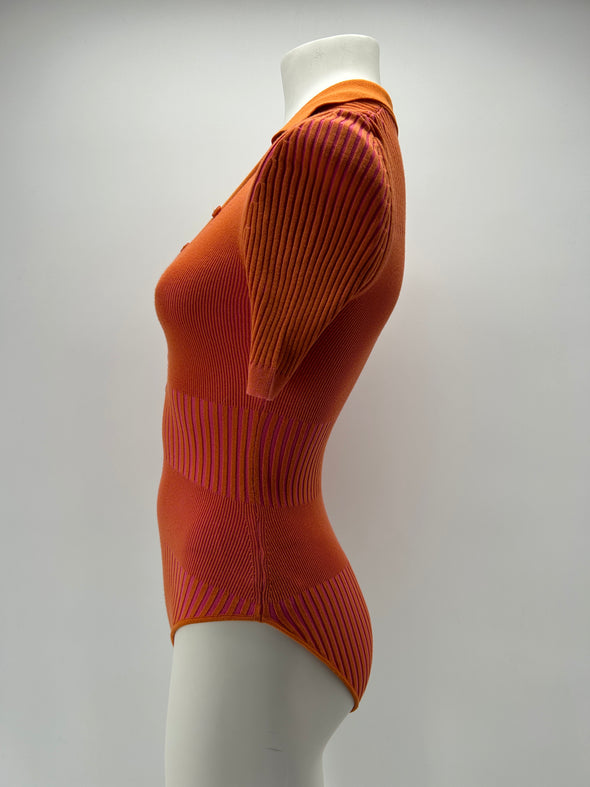 Body bicolore rose et orange