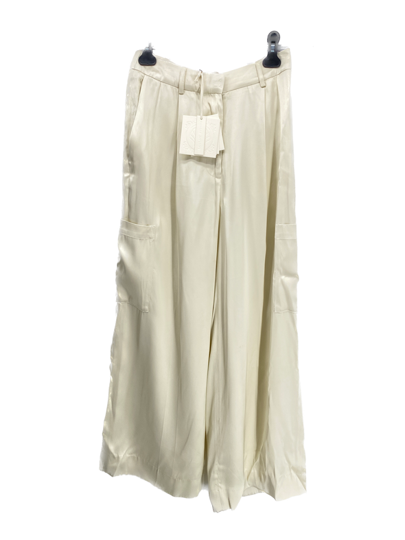 Pantalon cargo satiné