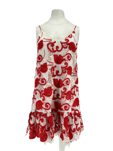 Robe brodée bicolore