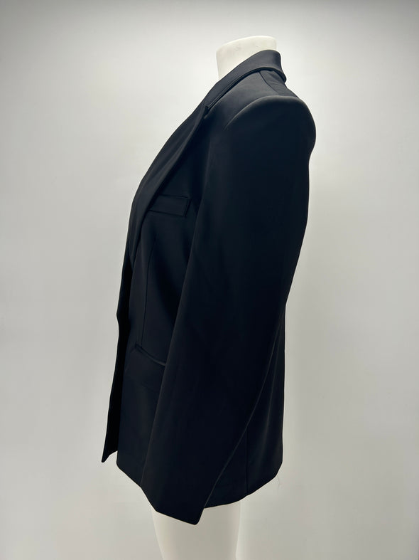 Blazer satiné noir "Eliane"