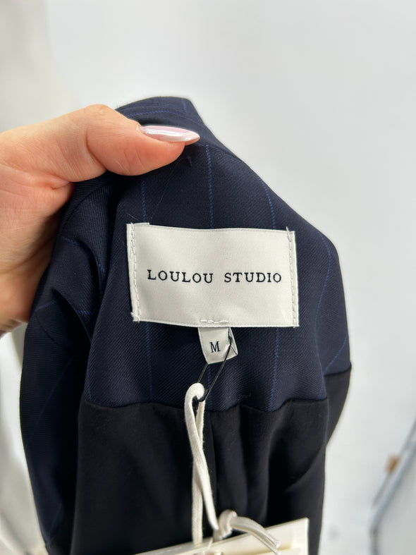 Manteau en laine marine
