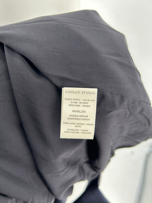 Manteau en laine marine