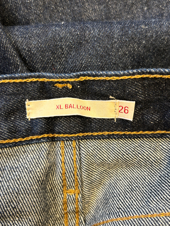 Jean balloon bleu foncé