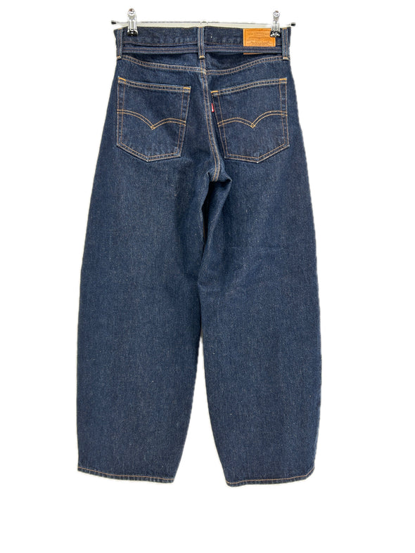 Jean balloon bleu foncé