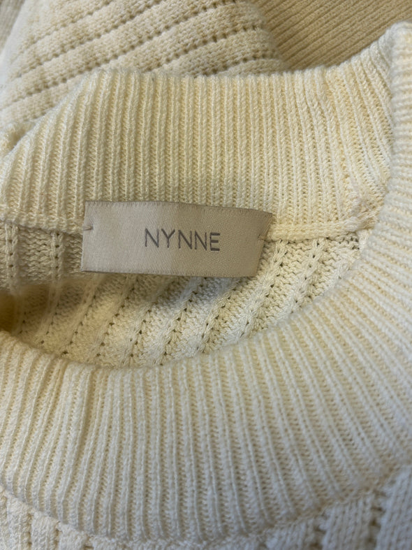 Robe côtelée écru