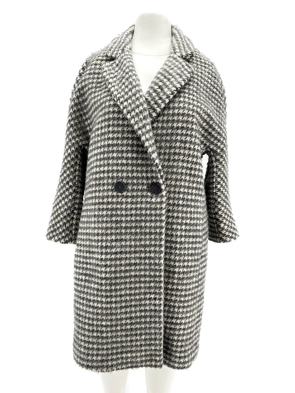 Manteau imprimé pied de poule