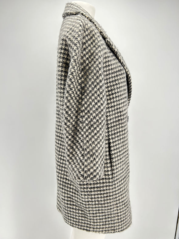 Manteau imprimé pied de poule