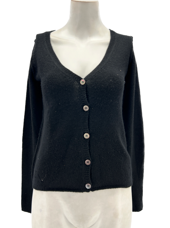 Cardigan noir en cachemire