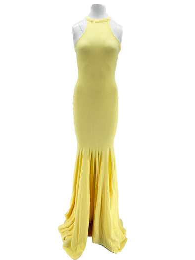 Robe longue jaune