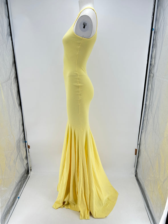 Robe longue jaune