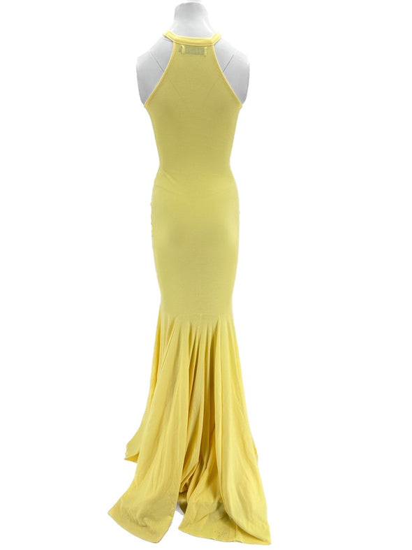 Robe longue jaune