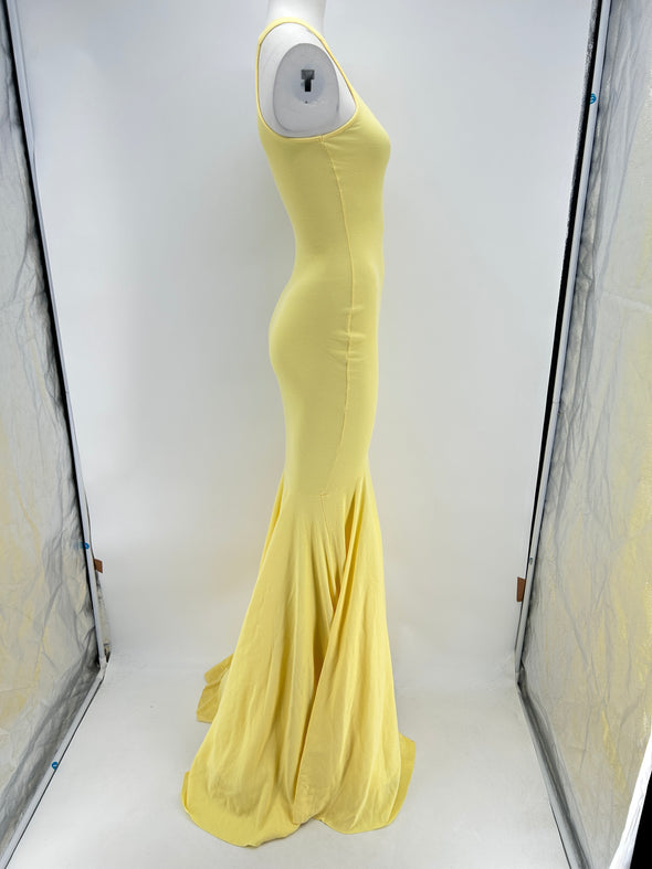 Robe longue jaune
