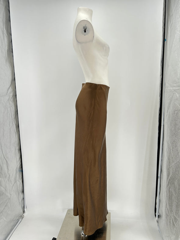 Jupe marron en soie
