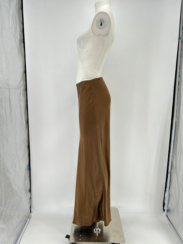 Jupe marron en soie