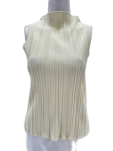 Top "Rondi" plissé beige