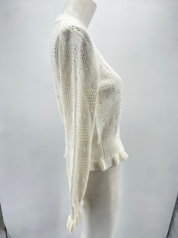 Pull en dentelle de coton