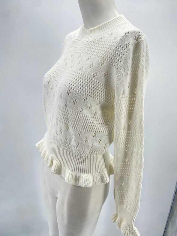 Pull en dentelle de coton