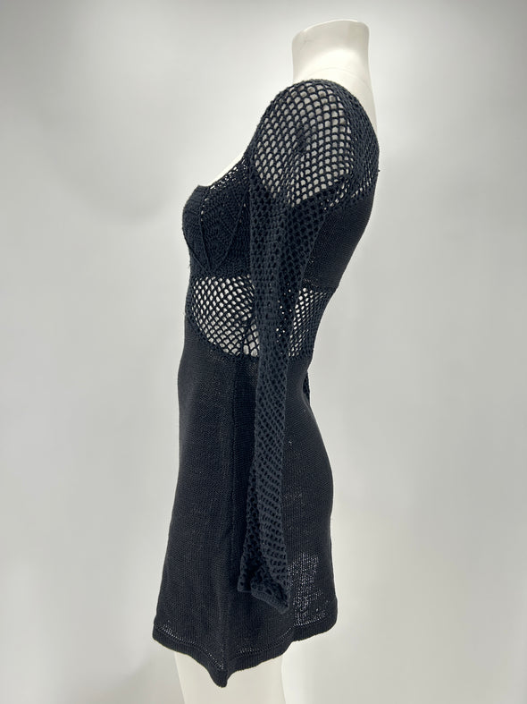 Robe en crochet noire